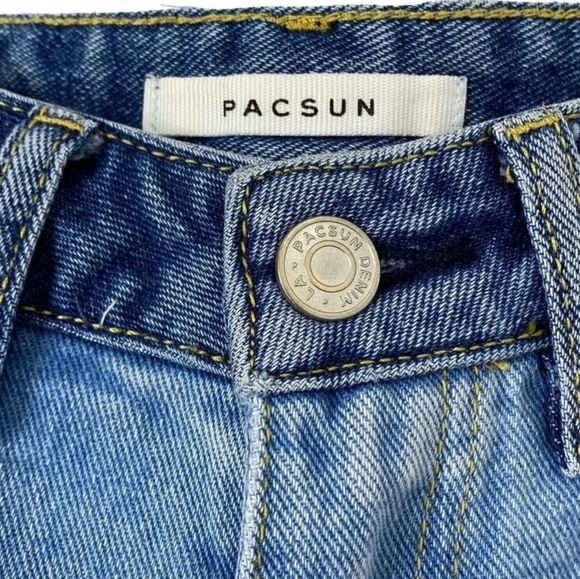PACSUN Eco Two-Tone '90s Boyfriend Jeans Sz 30 High Rise Patchwork Loose Fit Y2K - Picture 3 of 12